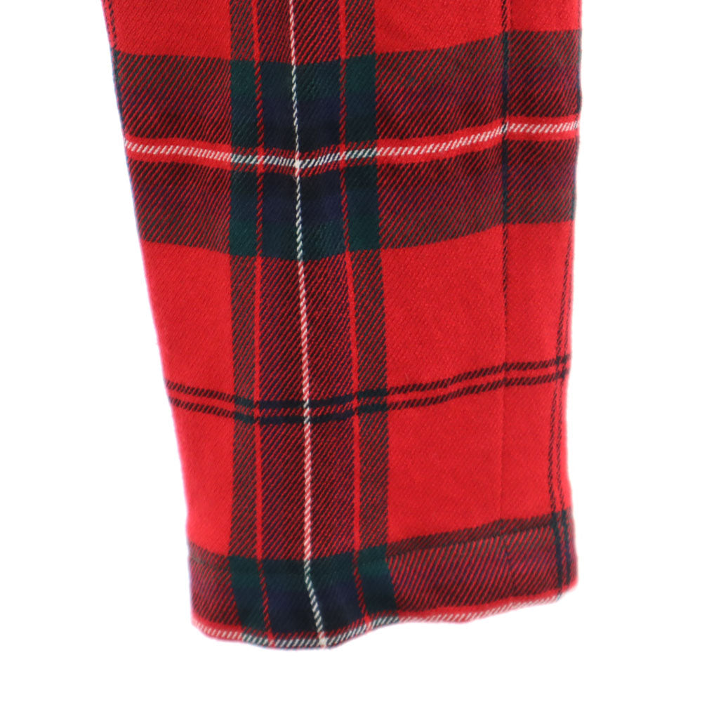 パーリーゲイツ ウール チェック柄 ゴルフ スーツ 上下 セットアップ 4 レッド PEARLY GATES カジュアル GOLF メンズ