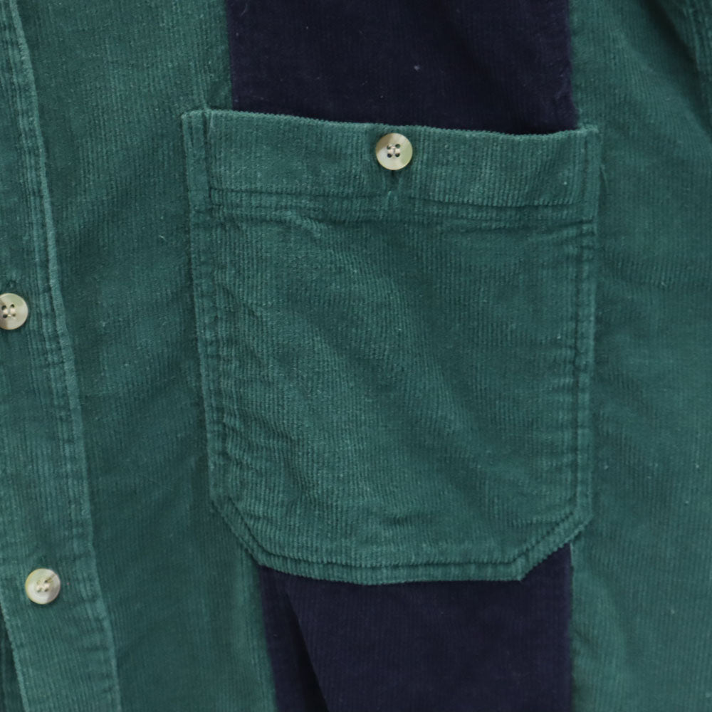 ウィンブルック 90s オールド 長袖 コーデュロイ ボタンダウンシャツ M グリーン メンズ