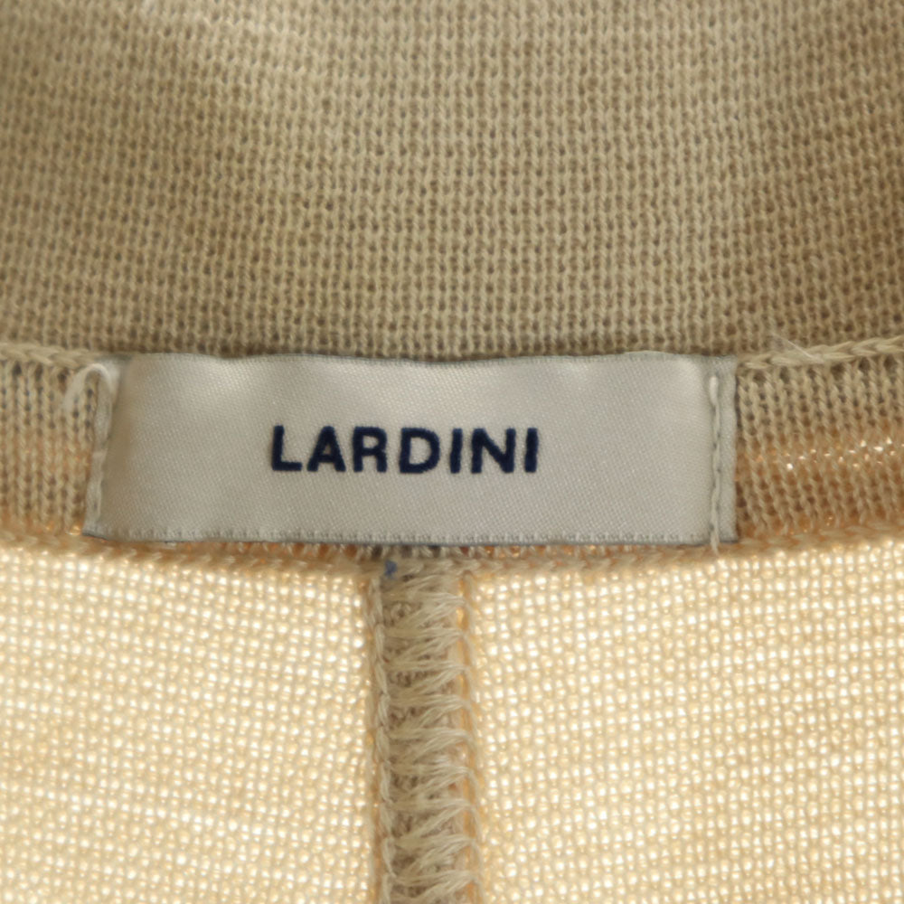 LARDINI ラルディーニ イタリア製 長袖 テーラード ニット カーディガン 38 ベージュ ブレザー レディース