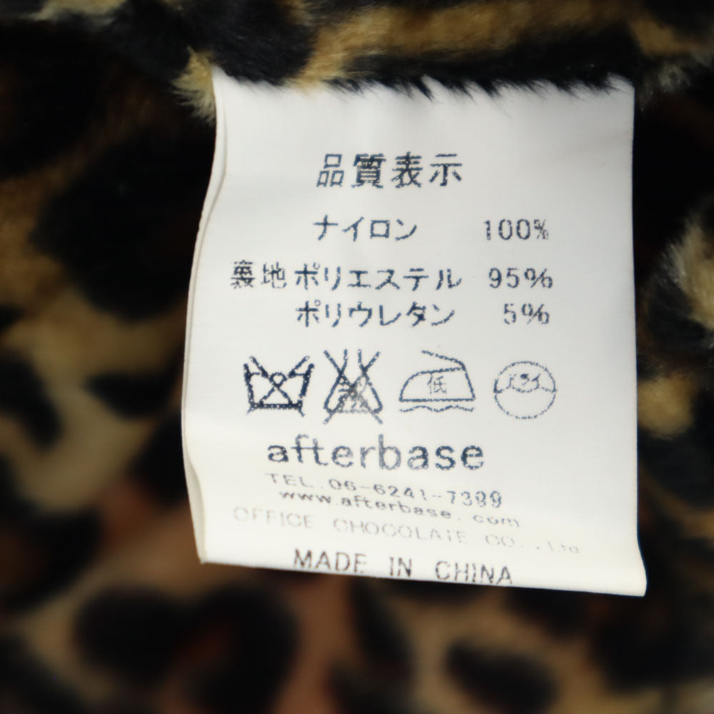 アフターベース バックプリント コーチジャケット L ワインレッド afterbase 裏レオパード メンズ