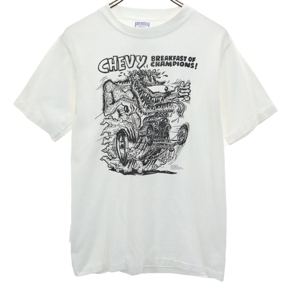 ALL SPORTS オールスポーツ 90s オールド USA製 ラットフィンク エドロス ラットフィンク 半袖 Tシャツ S ホワイト シングルステッチ Rat Fink メンズ