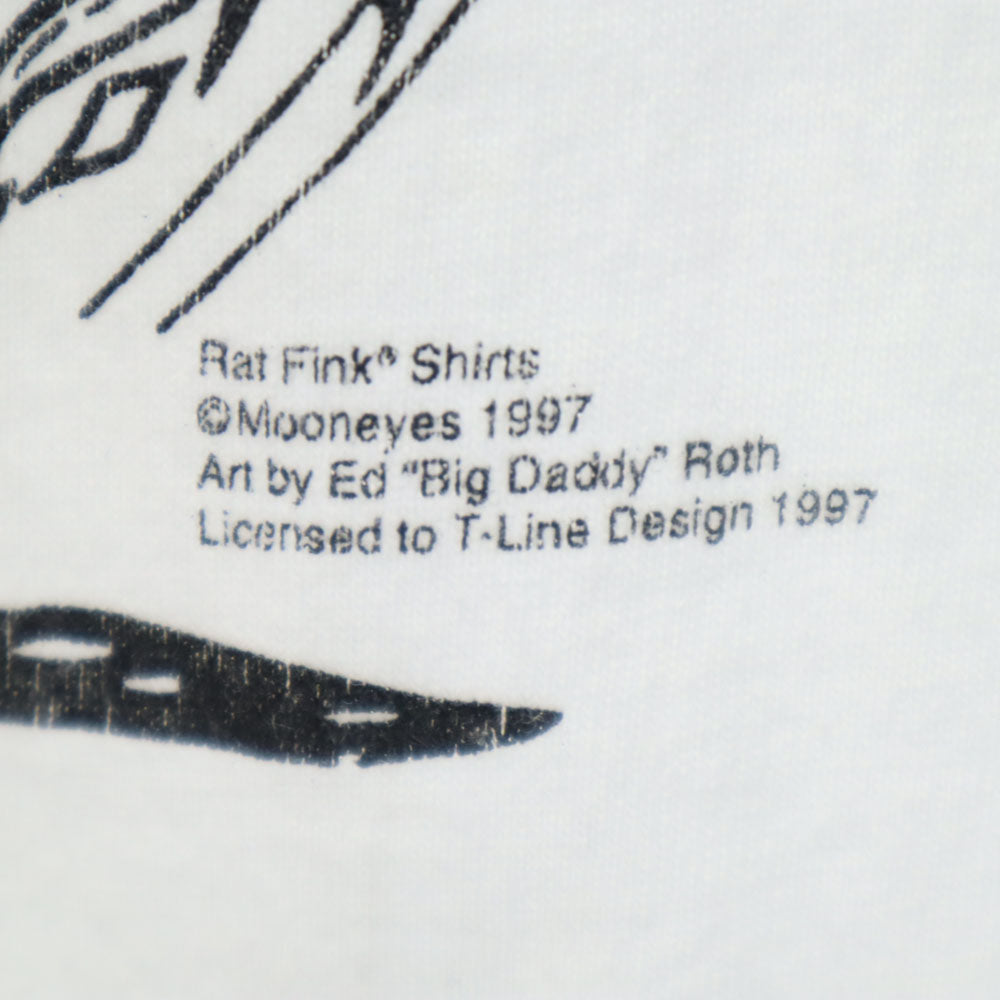 ALL SPORTS オールスポーツ 90s オールド USA製 ラットフィンク エドロス ラットフィンク 半袖 Tシャツ S ホワイト シングルステッチ Rat Fink メンズ