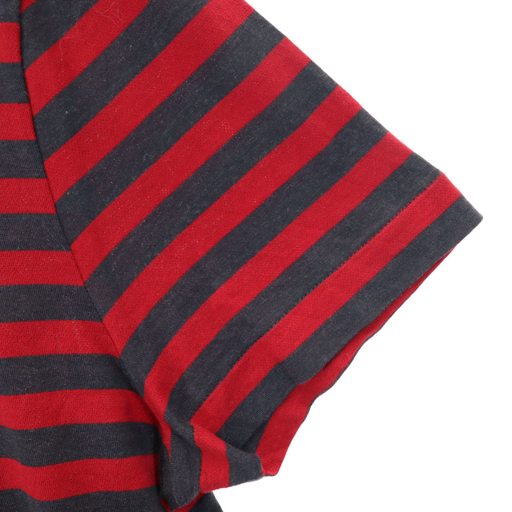 LOUIS VUITTON ルイヴィトン ボーダー柄 半袖 ポロシャツ S チャコールグレー 他 メンズ