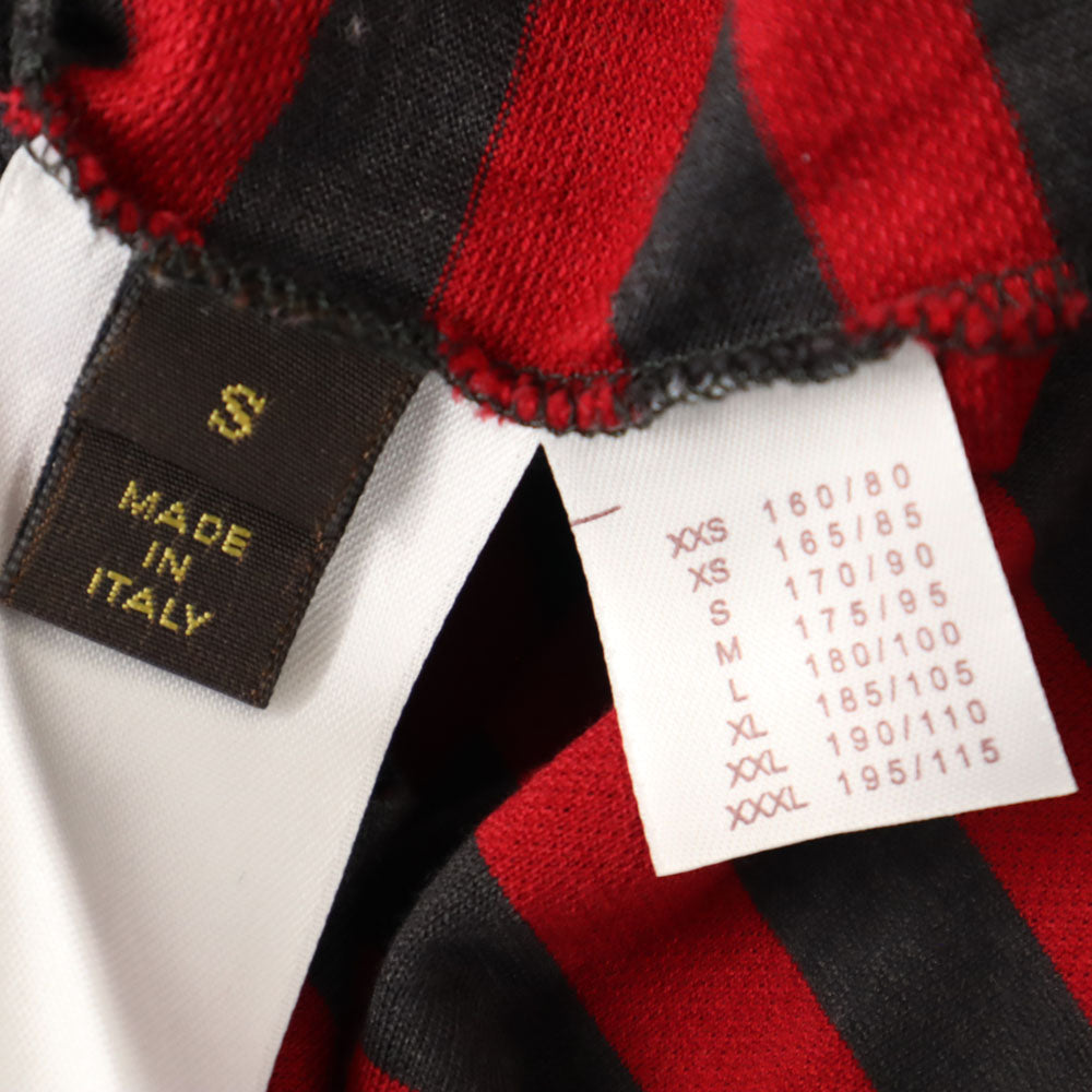 LOUIS VUITTON ルイヴィトン ボーダー柄 半袖 ポロシャツ S チャコールグレー 他 メンズ