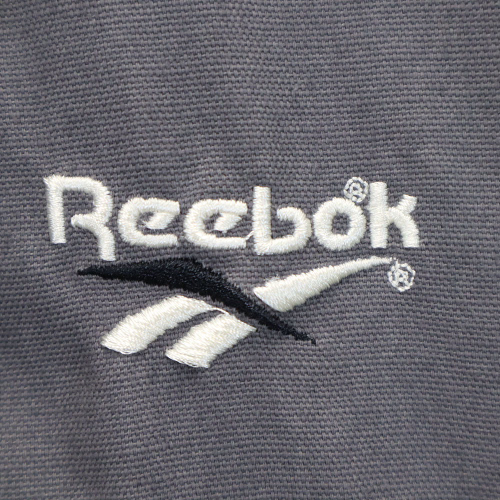 Reebok リーボック 90s オールド 半袖 ベースボール ジャケット M チャコールグレー メンズ