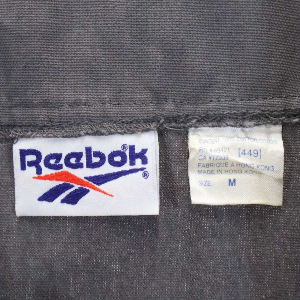 Reebok リーボック 90s オールド 半袖 ベースボール ジャケット M チャコールグレー メンズ
