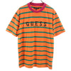 ゲス J. バルヴィン コラボ ボーダー柄 半袖 Tシャツ M オレンジ Guess ｘ J.BALVIN メンズ