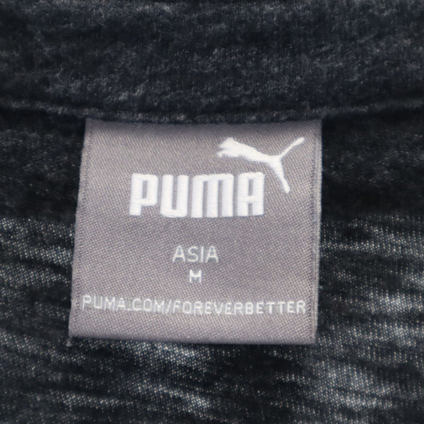 プーマ 半袖 スキッパーカラー ポロシャツ M チャコールグレー PUMA メンズ