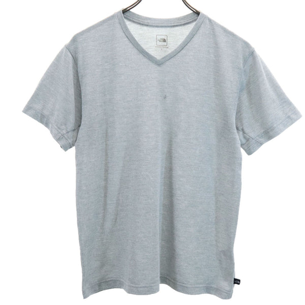 ノースフェイス アウトドア NT31746 半袖 Vネック Tシャツ L グレー THE NORTH FACE カットソー MICRO V-NECK メンズ