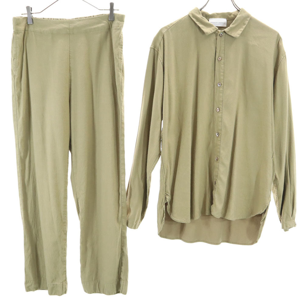 アンダーソン アンダーソン 日本製 長袖 シャツ 上下 セットアップ 1 カーキベージュ系 メンズ