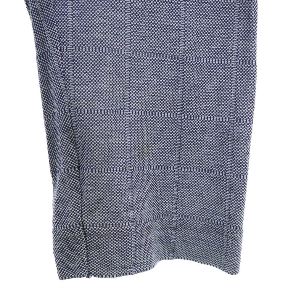 Salvatore Ferragamo サルヴァトーレフェラガモ イタリア製 チェック 長袖 ポロシャツ L グレー系 ジップ メンズ