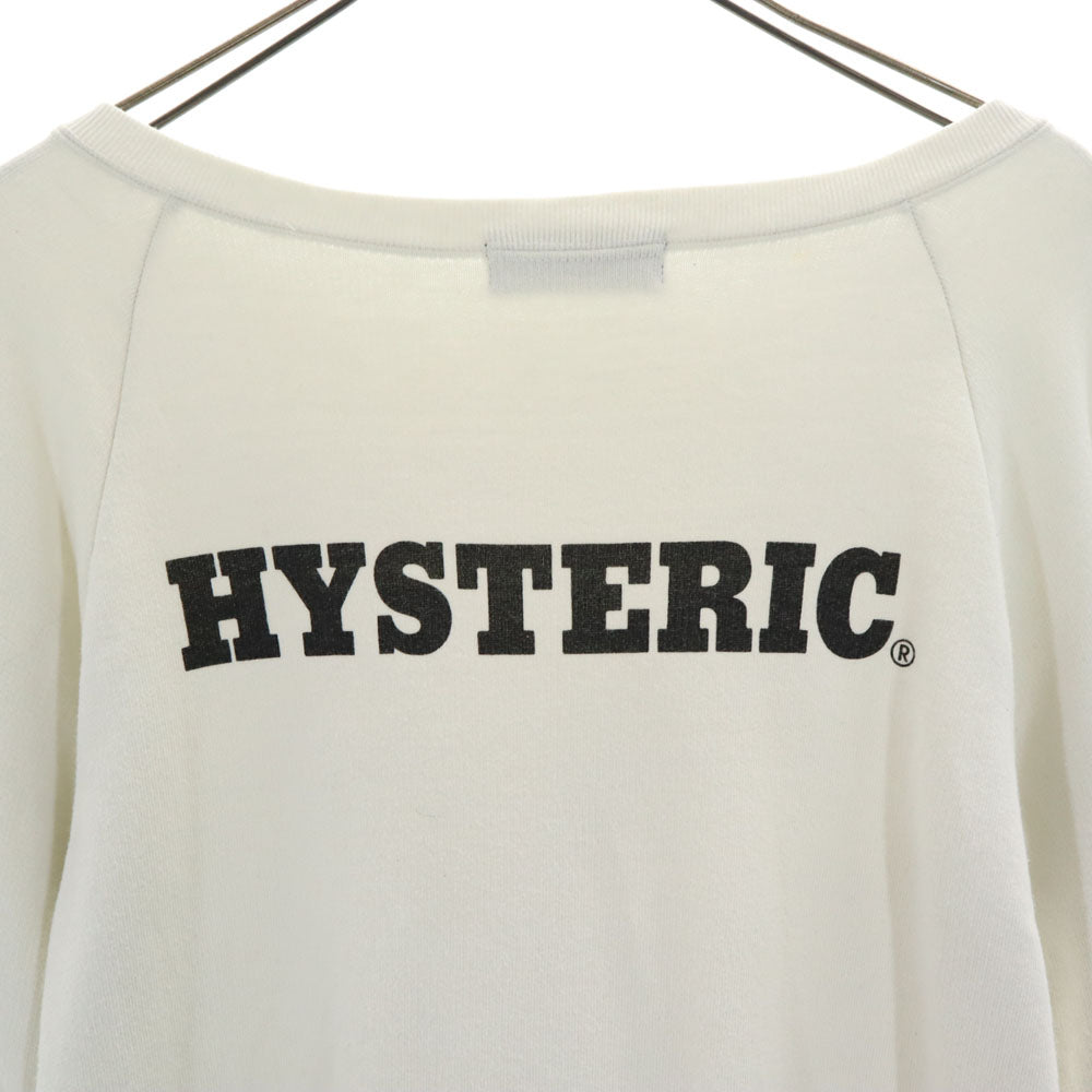 PLAYBOY プレイボーイ ヒステリックグラマー 日本製 プリント 長袖 スウェット トレーナー ワンピース FREE ホワイト系 HYSTERIC GLAMOUR レディース