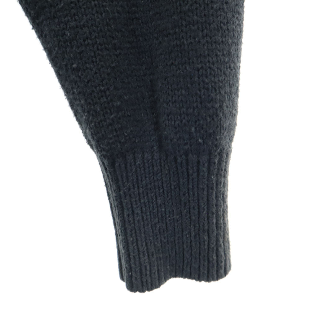 sacai luck サカイラック 日本製 ボーダー柄 ニット切替 ダブル ブレザー 1 ネイビー アンコン レディース