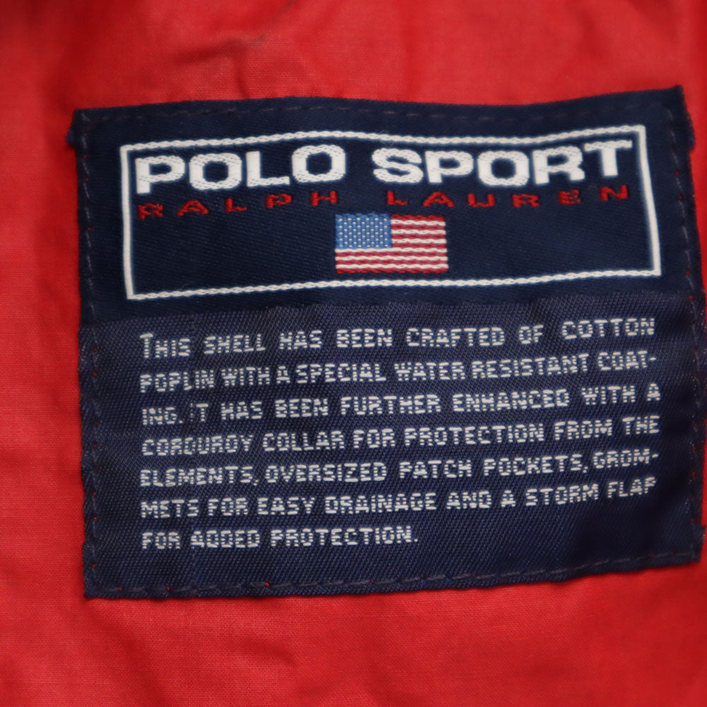 Polo by Ralph Lauren ポロバイラルフローレン 90s USA製 オールド ファイヤーマンジャケット ジャケット M 赤 POLO SPORT コーデュロイ襟 メンズ
