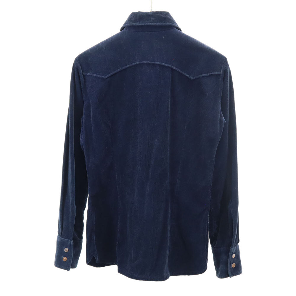 Levi's リーバイス 70s ヴィンテージ 長袖 コーデュロイ ウエスタンシャツ S ネイビー メンズ
