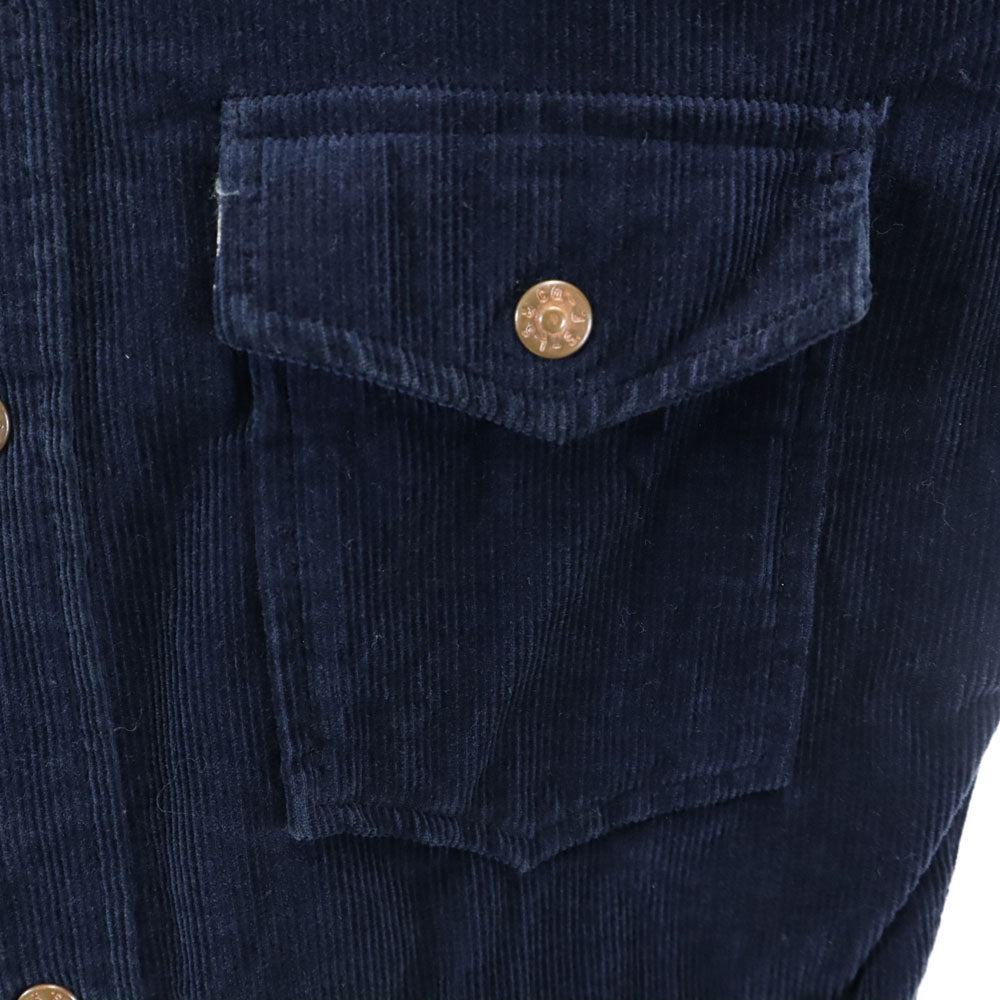 Levi's リーバイス 70s ヴィンテージ 長袖 コーデュロイ ウエスタンシャツ S ネイビー メンズ