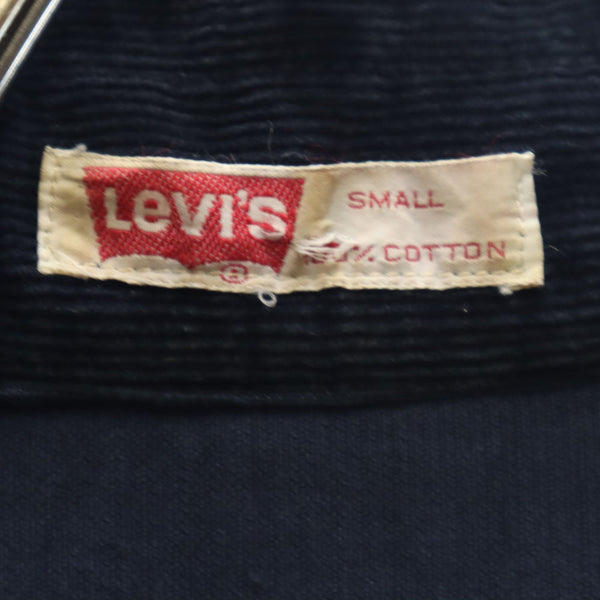 リーバイス 70s ヴィンテージ 長袖 コーデュロイ ウエスタンシャツ S ネイビー Levi's メンズ