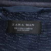 ザラマン ニット切替 ジップジャケット L ネイビー ZARA MAN ブルゾン メンズ