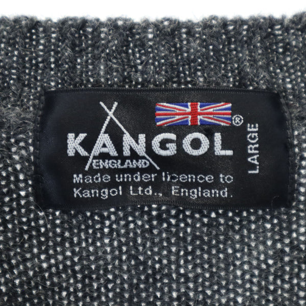 カンゴール Vネック ニットベスト L グレー KANGOL メンズ