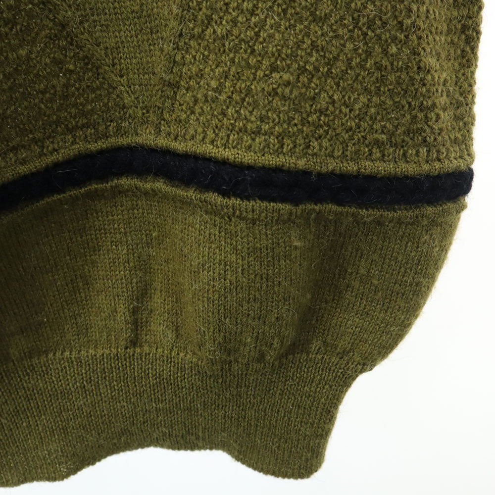 FAICARO 80s 90s イタリア製 ウールブレンド オールド 長袖 セーター 48 グリーン ニット メンズ