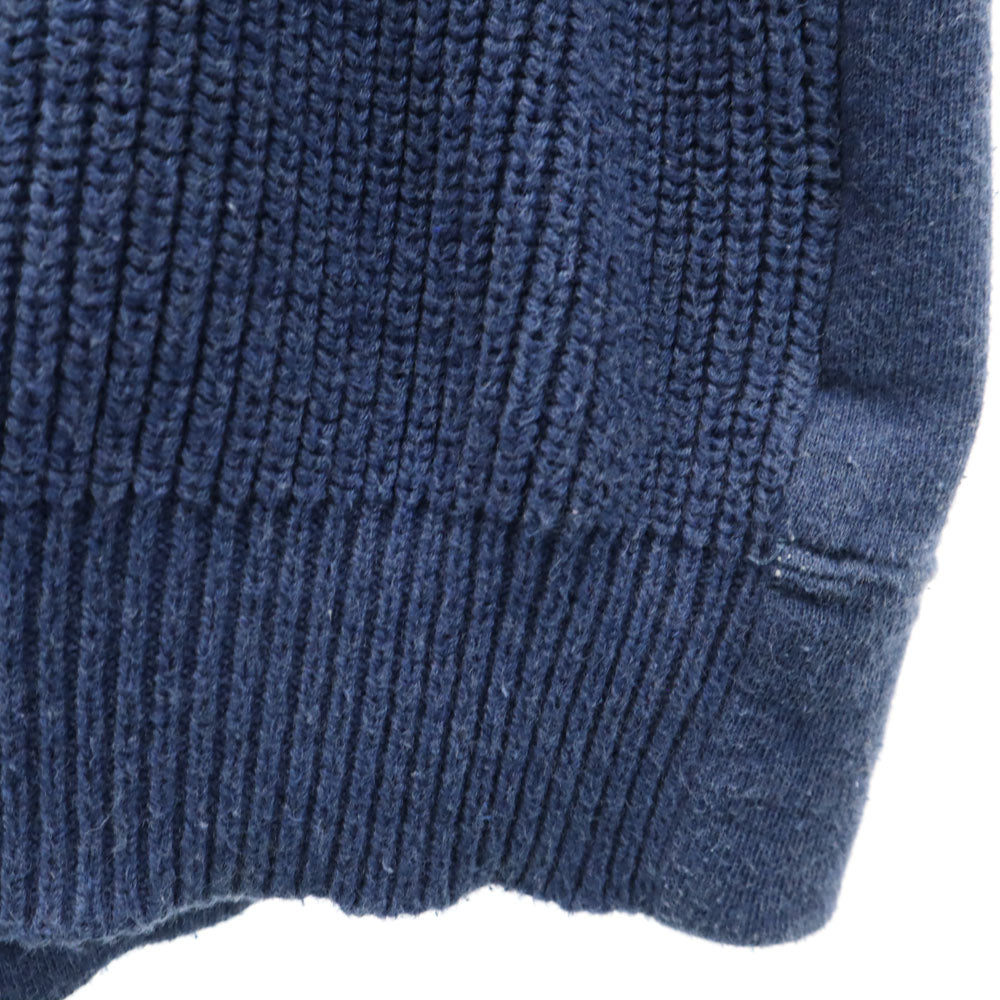 ZANONE ザノーネ イタリア製 ニット切替 長袖 スウェット トレーナー S ネイビー メンズ