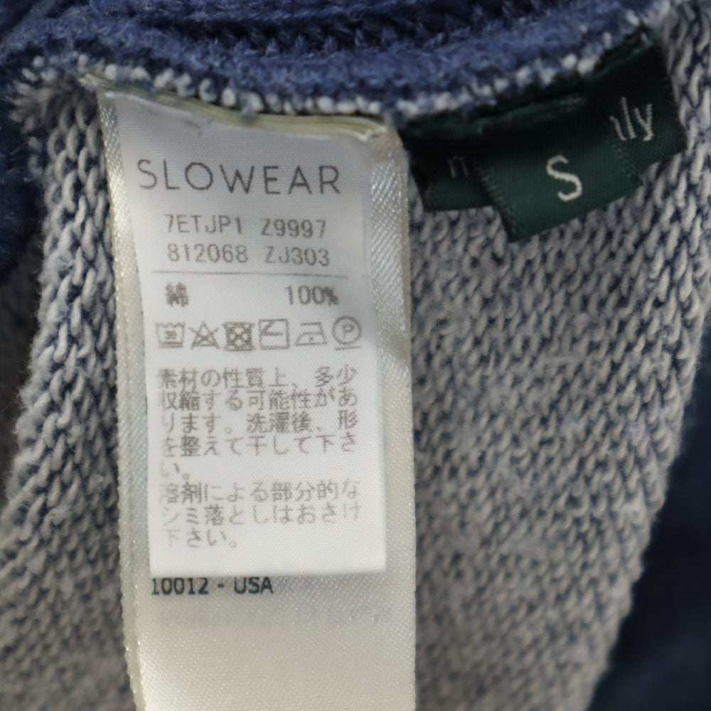 ZANONE ザノーネ イタリア製 ニット切替 長袖 スウェット トレーナー S ネイビー メンズ