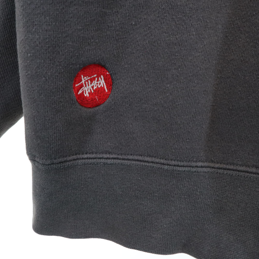 ステューシー 長袖 スウェット ジップパーカー L グレー STUSSY 裏起毛 メンズ