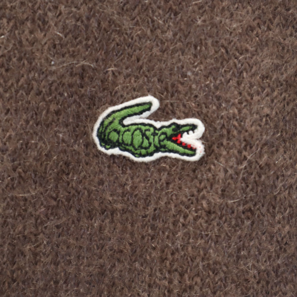 LACOSTE ラコステ モヘヤブレンド 長袖 セーター 42 ブラウン系 ニット レディース