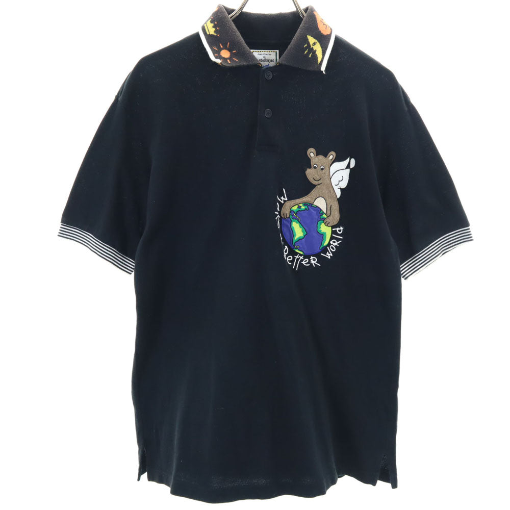 カステルバジャック 半袖 ポロシャツ 3 ブラック系 JC de CASTELBAJAC 鹿の子 メンズ