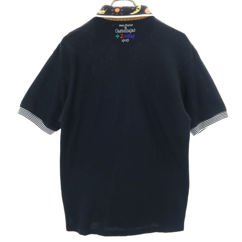 カステルバジャック 半袖 ポロシャツ 3 ブラック系 JC de CASTELBAJAC 鹿の子 メンズ