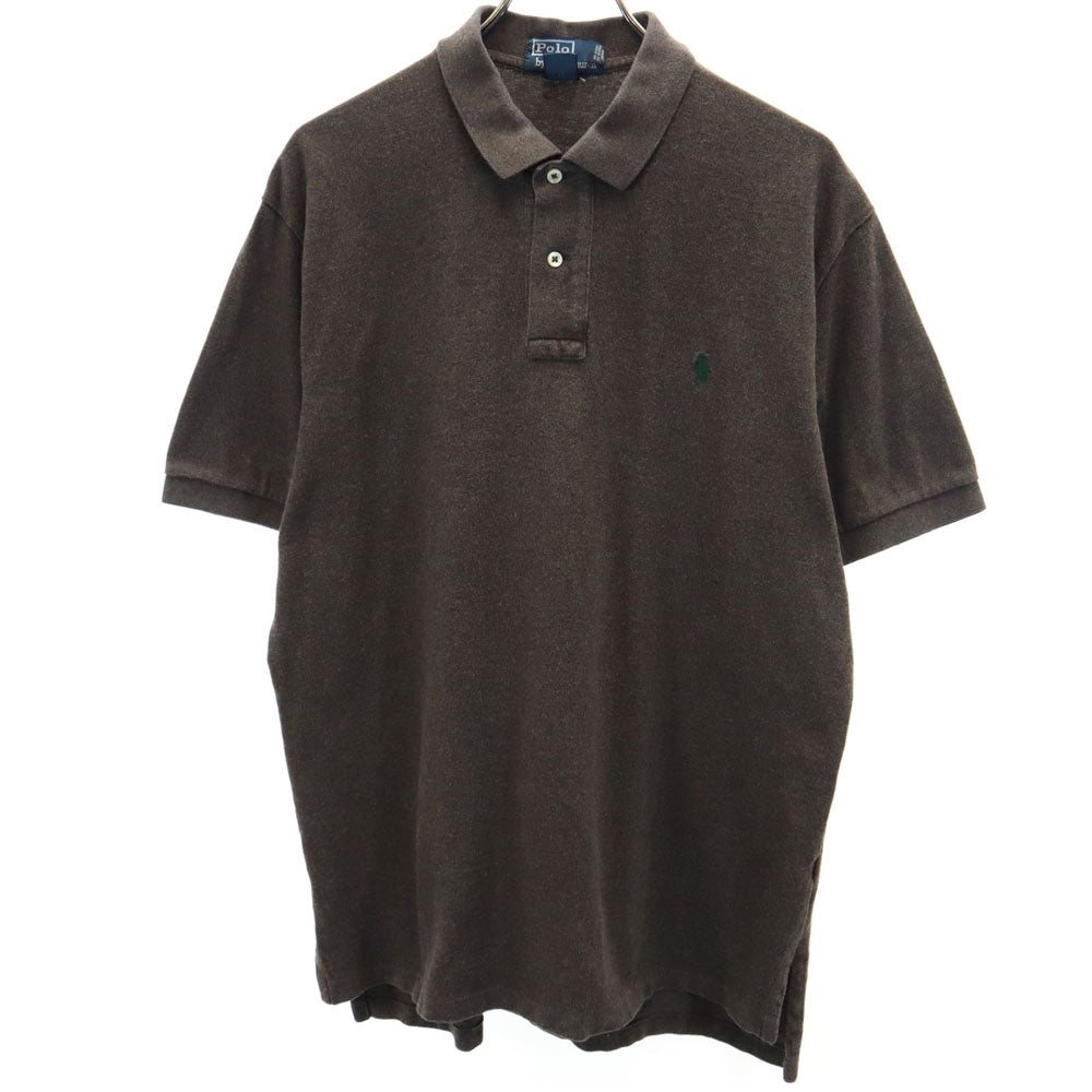 ポロバイラルフローレン 半袖 ポロシャツ L ブラウン系 Polo by Ralph Lauren 鹿の子 メンズ
