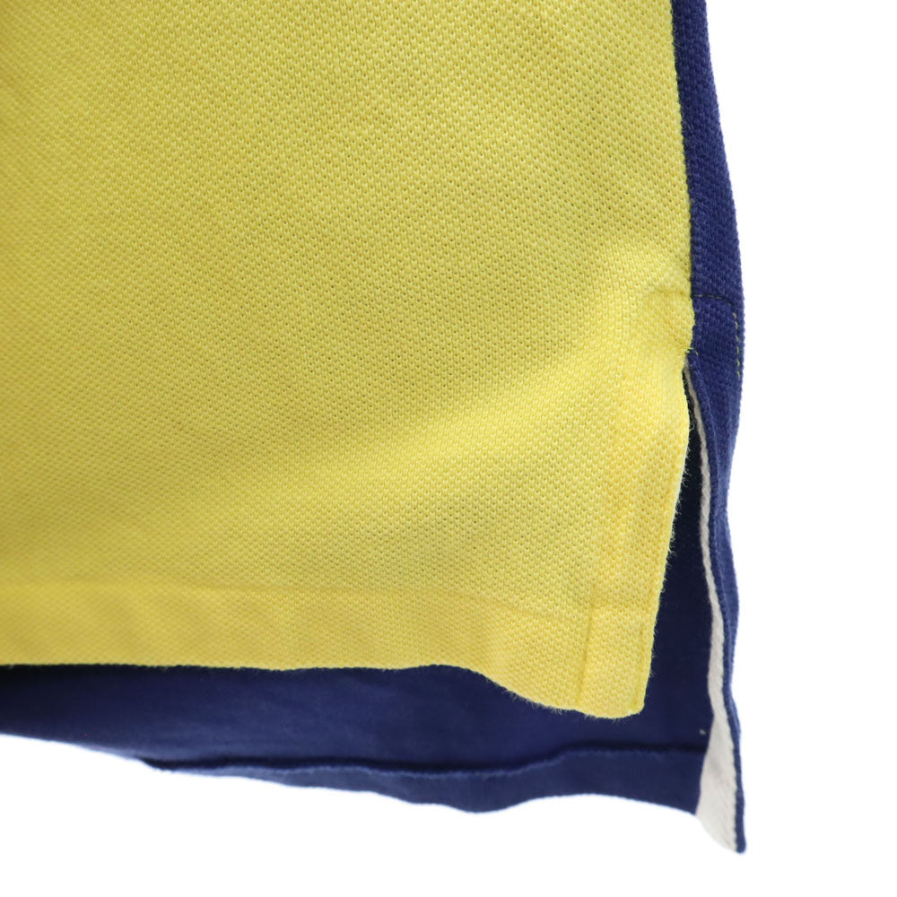 ポロバイラルフローレン ビックポニー バイカラー 半袖 ポロシャツ M イエロー Polo by Ralph Lauren 鹿の子地 メンズ