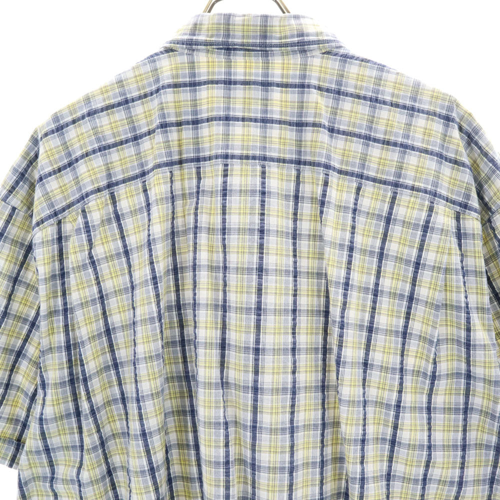 マックレガー チェック柄 半袖 シャツ 4L ネイビー系 McGregor ビッグサイズ メンズ