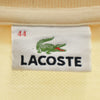 ラコステ 日本製 半袖 ポロシャツ 44 イエロー LACOSTE 鹿の子地 レディース