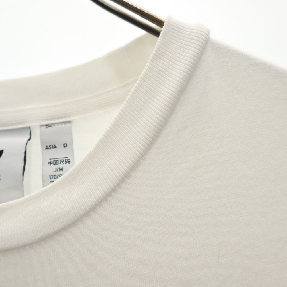 アディダス トレフォイルロゴ刺繍 半袖 Tシャツ M 白 adidas メンズ