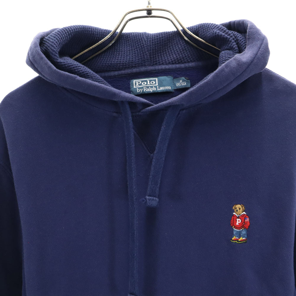 ポロバイラルフローレン 長袖 スウェットパーカー M ネイビー Polo by Ralph Lauren 裏起毛 メンズ