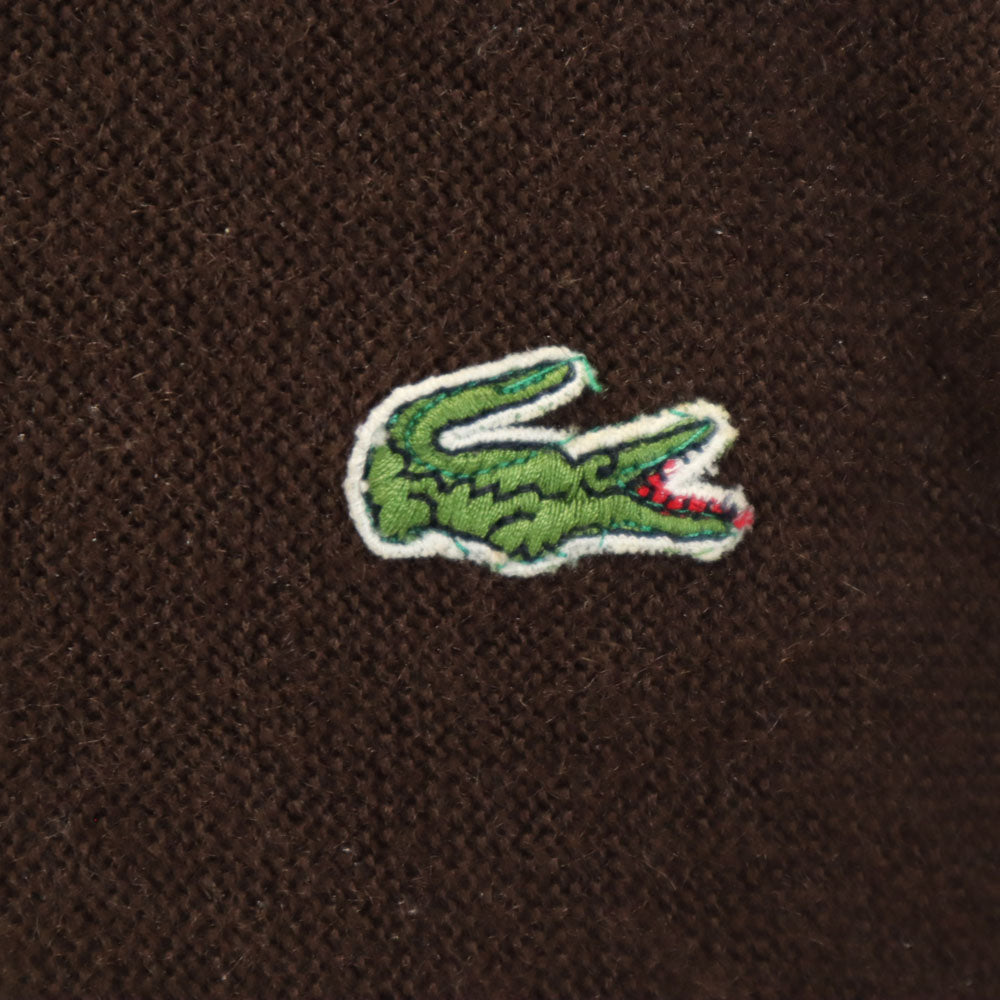 IZOD LACOSTE アイゾットラコステ 70s 糸巻きタグ ヴィンテージ 長袖 アクリルニット セーター M ブラウン メンズ