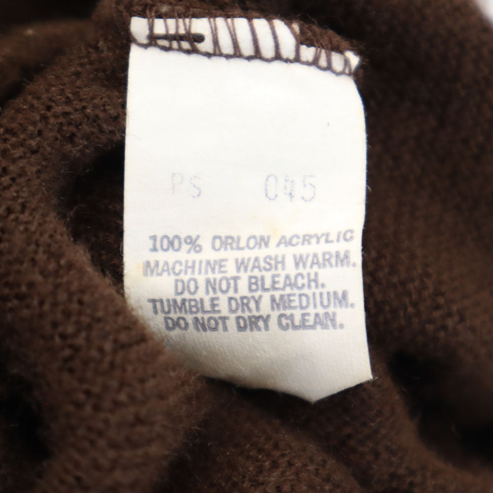 IZOD LACOSTE アイゾットラコステ 70s 糸巻きタグ ヴィンテージ 長袖 アクリルニット セーター M ブラウン メンズ