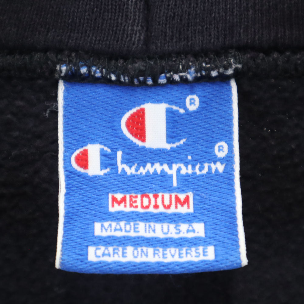 Champion チャンピオン 90s USA製 オールド 青タグ 長袖 スウェットパーカー M チャコールグレー 裏起毛 メンズ