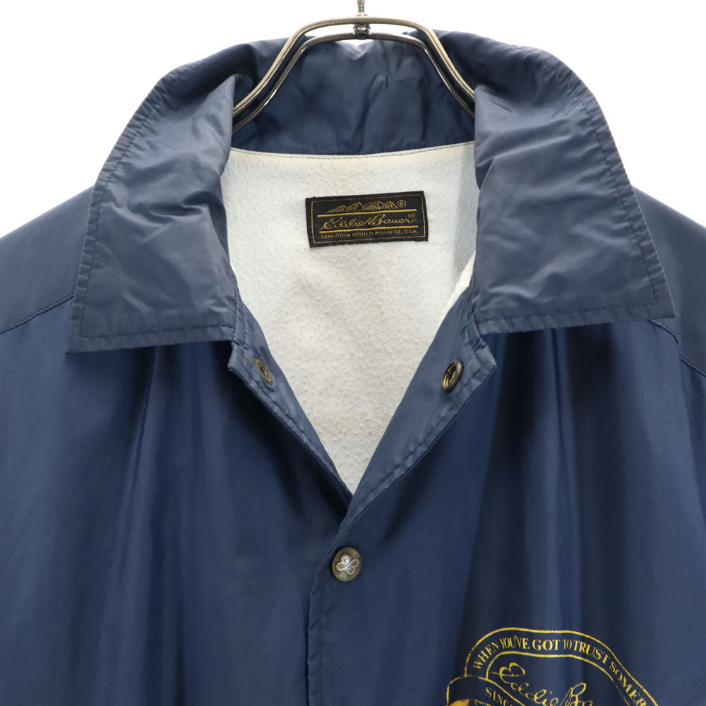 Eddie Bauer エディーバウアー 80s アウトドア ヴィンテージ 黒タグ コーチジャケット L ネイビー メンズ