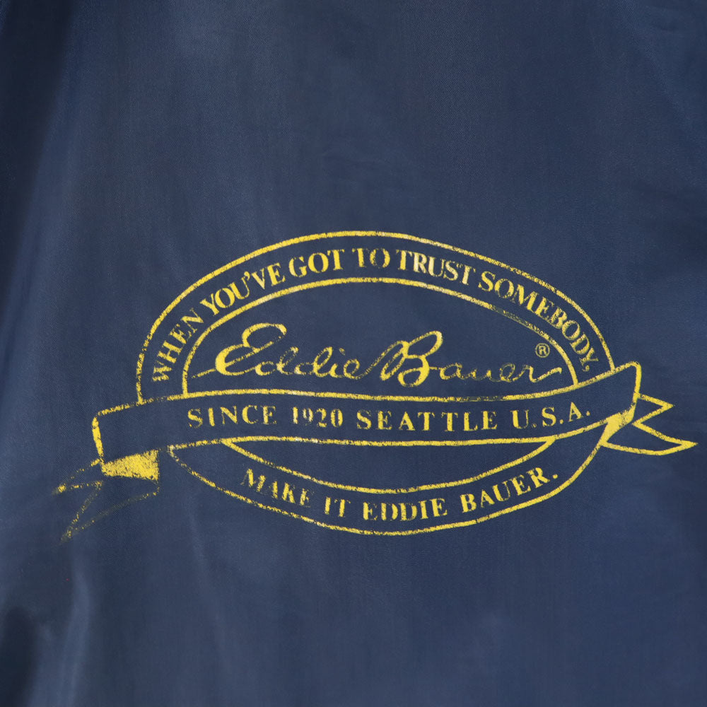 Eddie Bauer エディーバウアー 80s アウトドア ヴィンテージ 黒タグ コーチジャケット L ネイビー メンズ