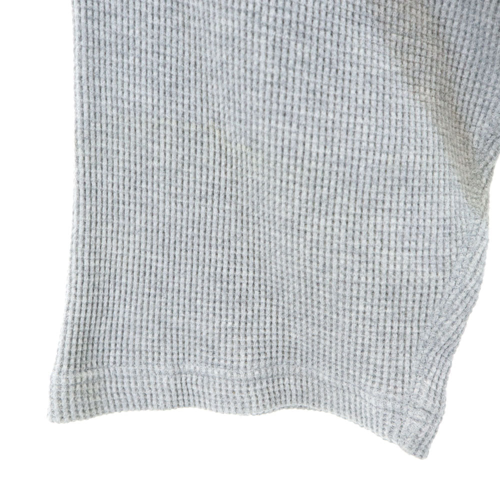 ステューシー 5分袖 Tシャツ M グレー STUSSY ロンT ハーフボタン メンズ