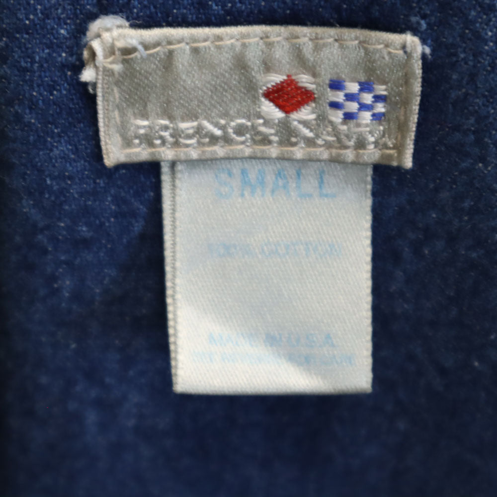 フレンチネイビー 90s 00s オールド デニムジャケット S ブルー FRENCH NAVY カバーオール レディース