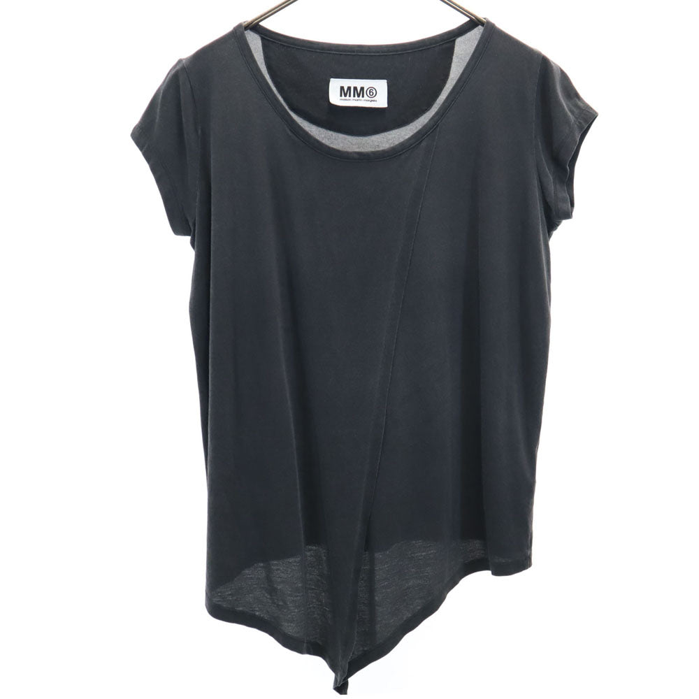 MM6 エムエムシックス 半袖 変形 Tシャツ S グレー系 フレンチスリーブ レディース