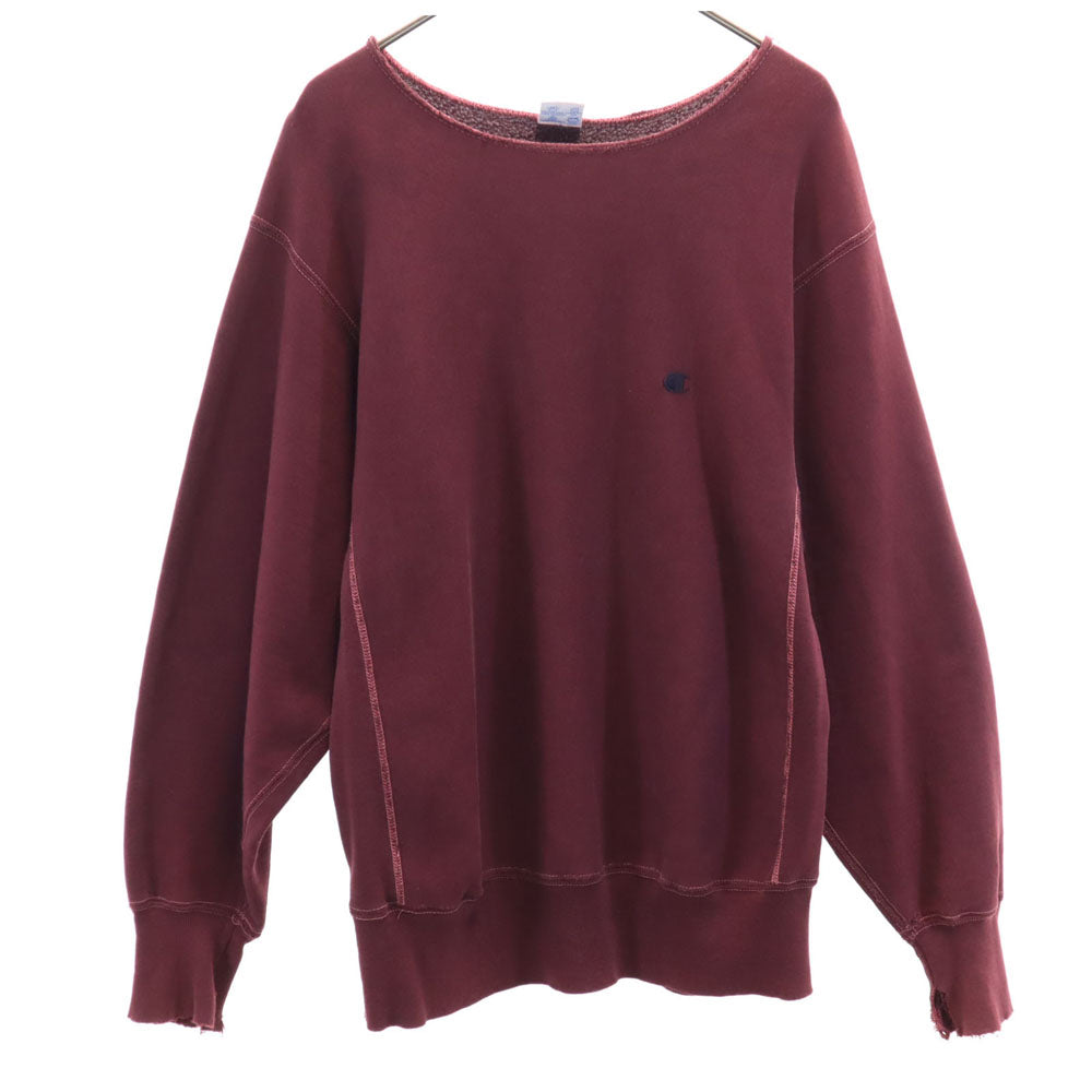 Champion チャンピオン 90s USA製 オールド 刺繍タグ 長袖 リバースウィーブ スウェット トレーナー L ボルドー 裏起毛 メンズ