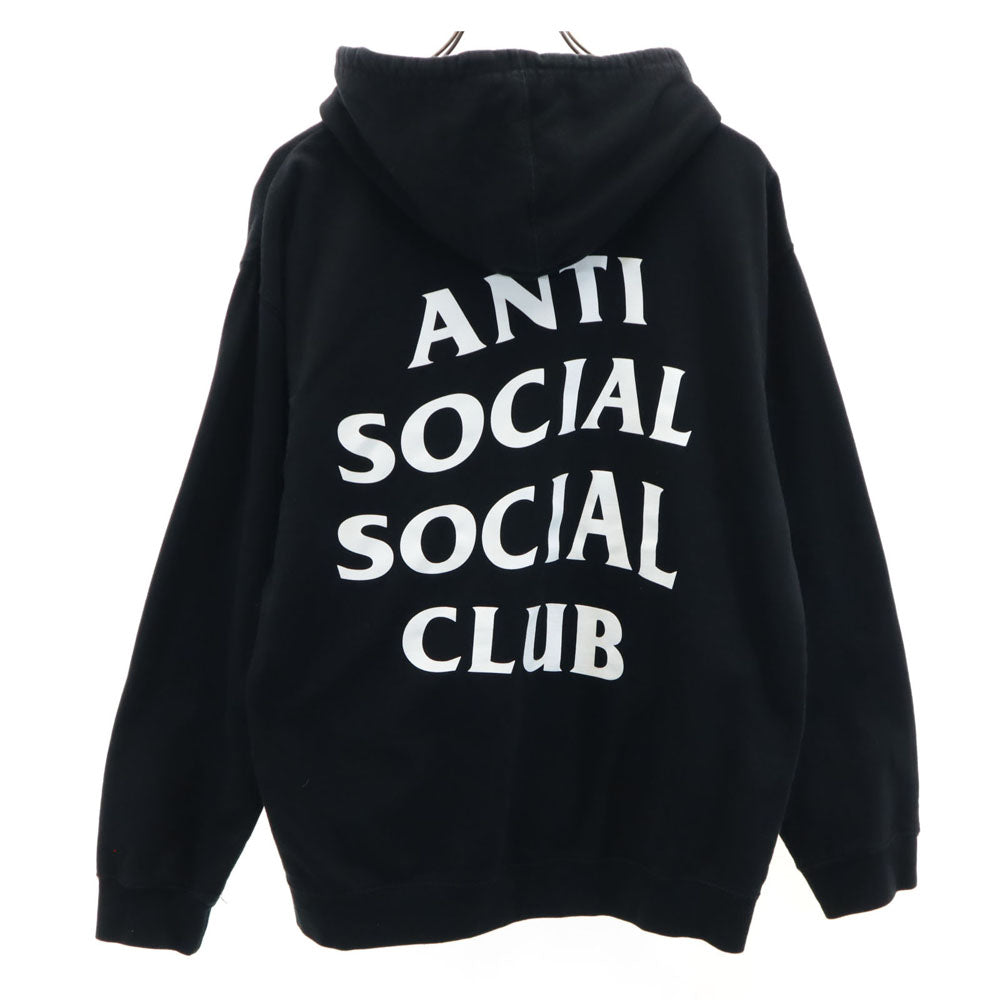 ANTI SOCIAL SOCIAL CLUB アンチソーシャルソーシャルクラブ USA製 バックプリント 長袖 スウェットパーカー M ブラック 裏起毛 メンズ