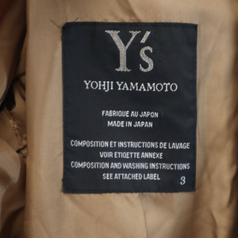 Y's ワイズ 日本製 ベロア ジャケット 3 キャメル ヨウジヤマモト メンズ