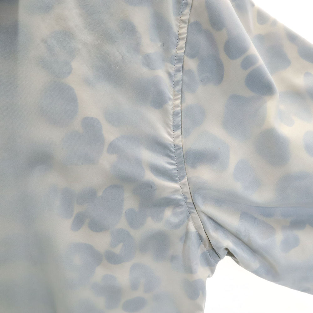 ステューシー レオパード柄 コーチジャケット M ライトグレー STUSSY メンズ