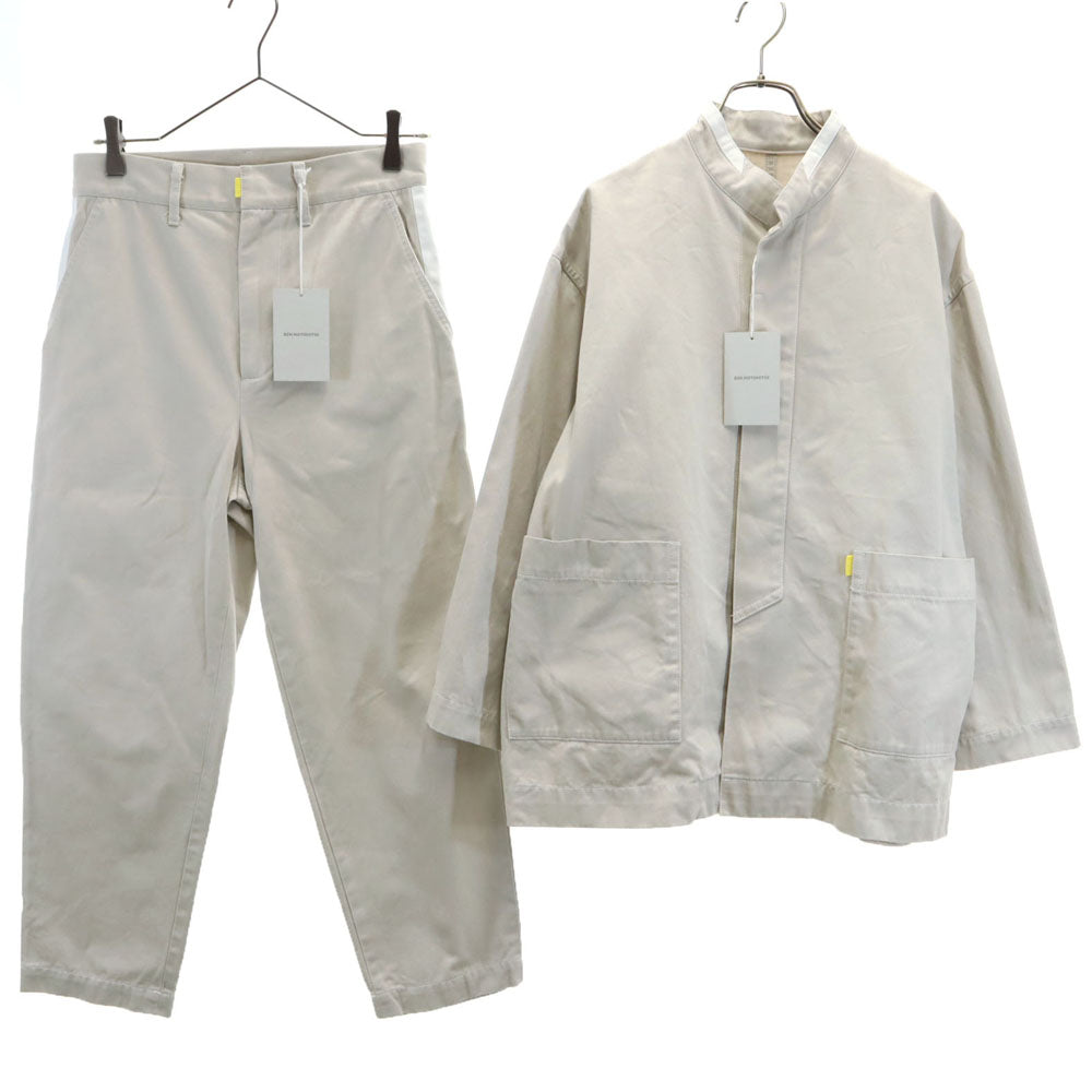 未使用 REN MOTOMITSU レンモトミツ 日本製 ジャケット 上下 セットアップ 1 ベージュ系 クロップド丈 メンズ