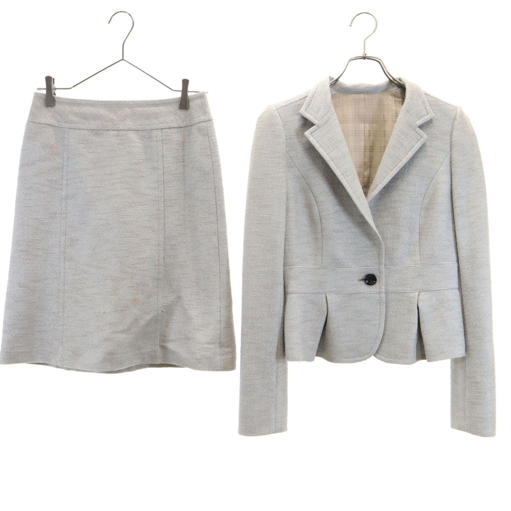 BURBERRY BLACK LABEL バーバリーブラックレーベル スカートスーツ 上下 セットアップ 40/38 グレー系 レディース